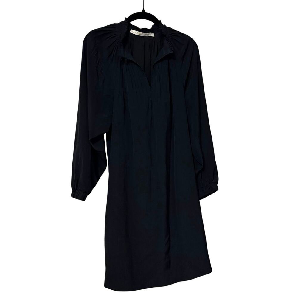 Marie Oliver 100% Silk Black Nikki High Neck Mini Dress Size Small